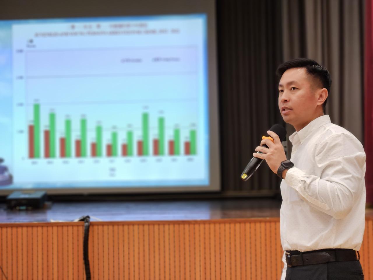 黃大仙警民關係科鄧梓良警長作出分享